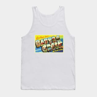 Greetings from Battle Creek Michigan, Vintage Large Letter Postcard Tank Top